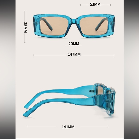 New Woman’s AJ Morgan Big Payback Super Oversized Light Blue Clear Sunglasses - Picture 5 of 7